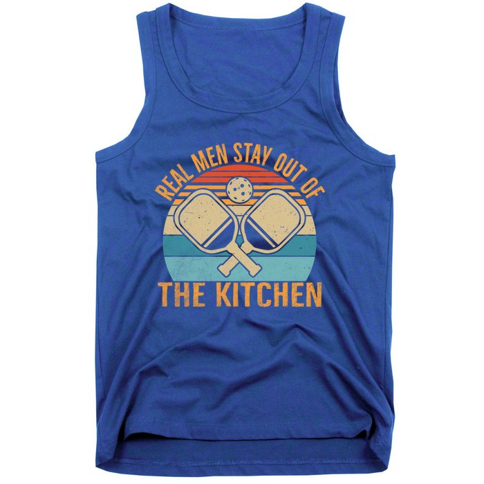 Retro Real Stay Out Of The Kitchen Funny Pickleball Gift Tank Top