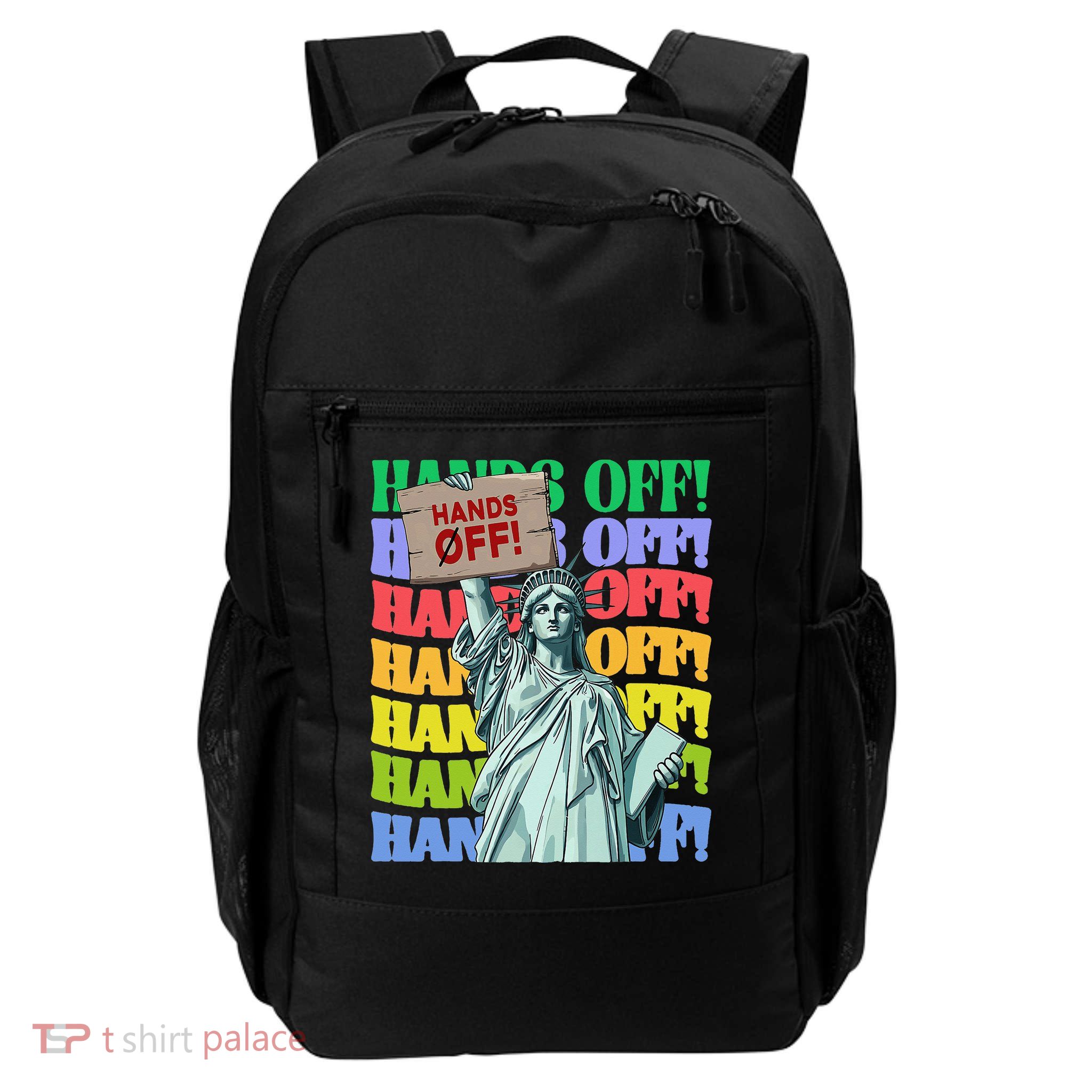 Resist Resistance Statue Of Liberty Hands Off Protest Daily Commute Backpack