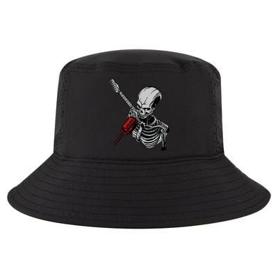 Rock Roll Skeleton Guitar Player Figurine Music Lover Cool Comfort Performance Bucket Hat