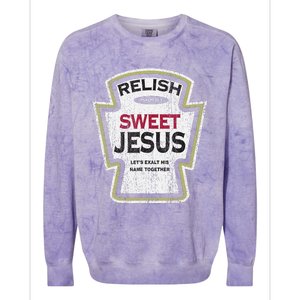 Retro Relish Sweet Jesus Colorblast Crewneck Sweatshirt