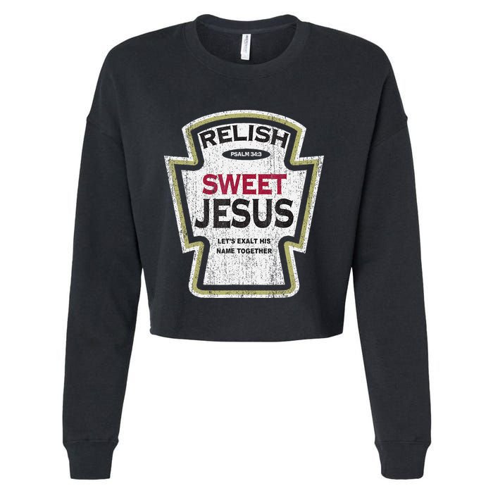 Retro Relish Sweet Jesus Cropped Pullover Crew
