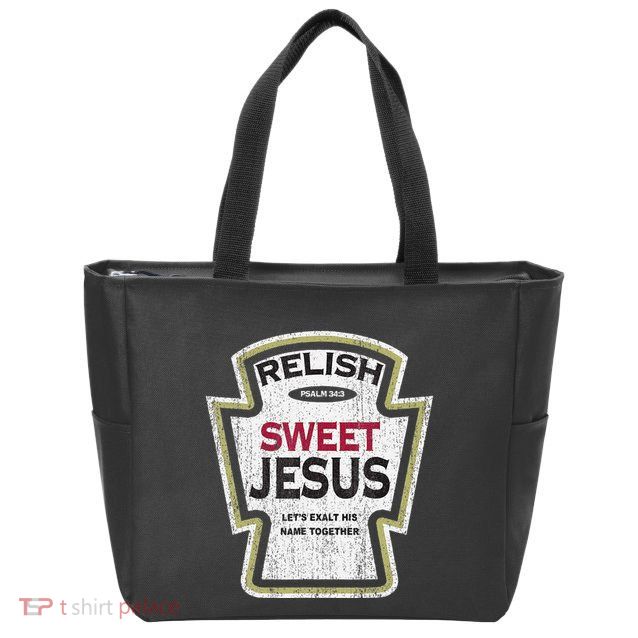 Retro Relish Sweet Jesus Zip Tote Bag