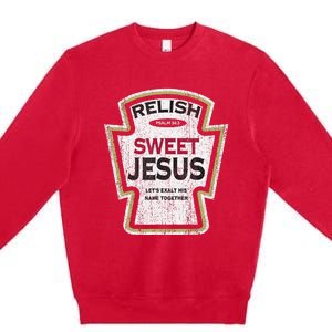 Retro Relish Sweet Jesus Premium Crewneck Sweatshirt