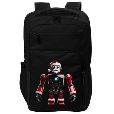 Realistic Robotic Santa Robot Christmas Xmas Lover Impact Tech Backpack