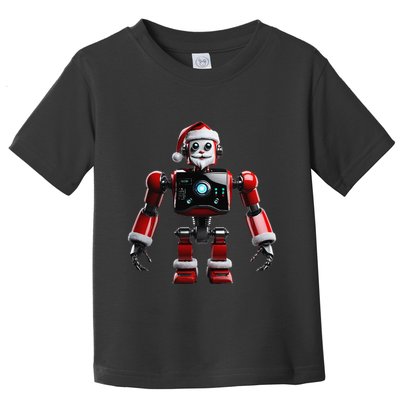 Realistic Robotic Santa Robot Christmas Xmas Lover Toddler T-Shirt