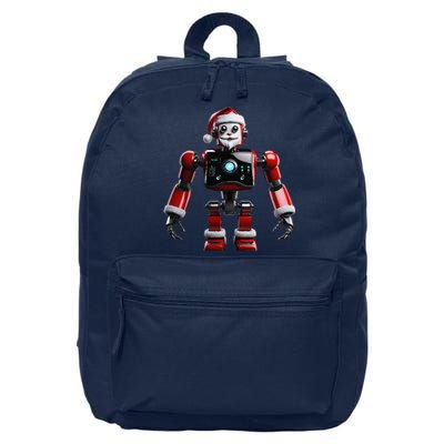 Realistic Robotic Santa Robot Christmas Xmas Lover 16 in Basic Backpack