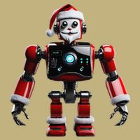Realistic Robotic Santa Robot Christmas Xmas Lover Mousepad