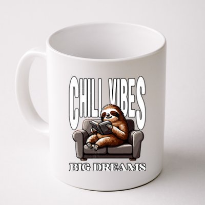 Relaxed Reader Sloth Coffee Mug