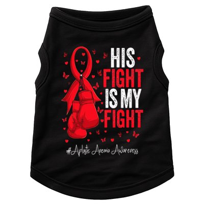 Red Ribbon Survivor Fighter Aplastic Anemia Awareness Doggie Tank