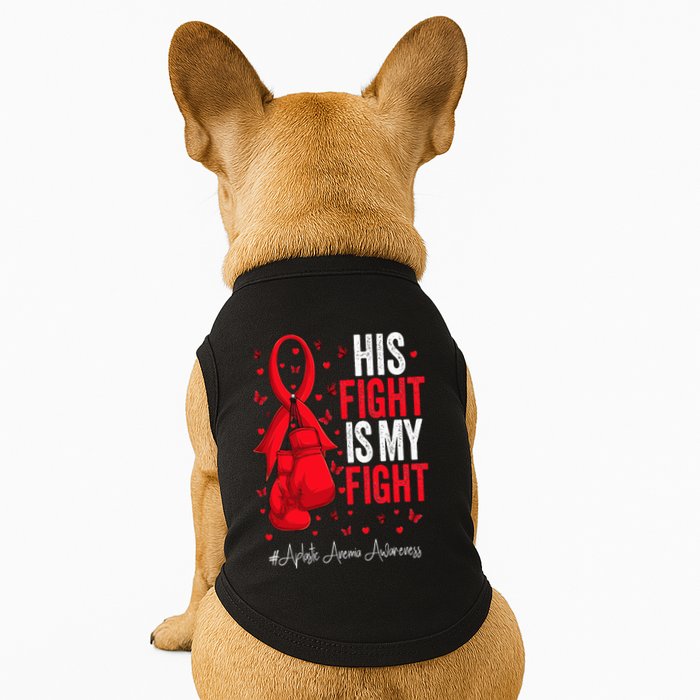 Red Ribbon Survivor Fighter Aplastic Anemia Awareness Doggie Tank