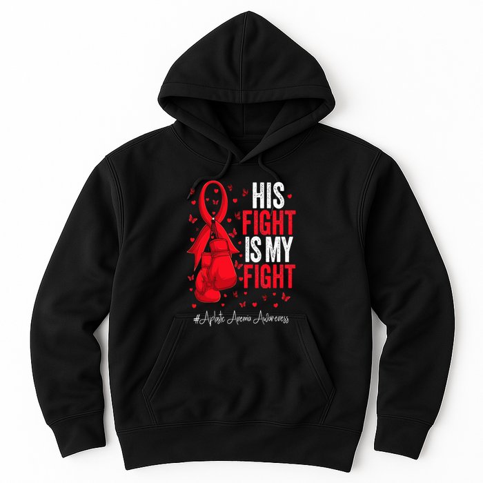 Red Ribbon Survivor Fighter Aplastic Anemia Awareness Hoodie
