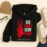 Red Ribbon Survivor Fighter Aplastic Anemia Awareness Hoodie