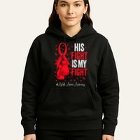 Red Ribbon Survivor Fighter Aplastic Anemia Awareness Hoodie