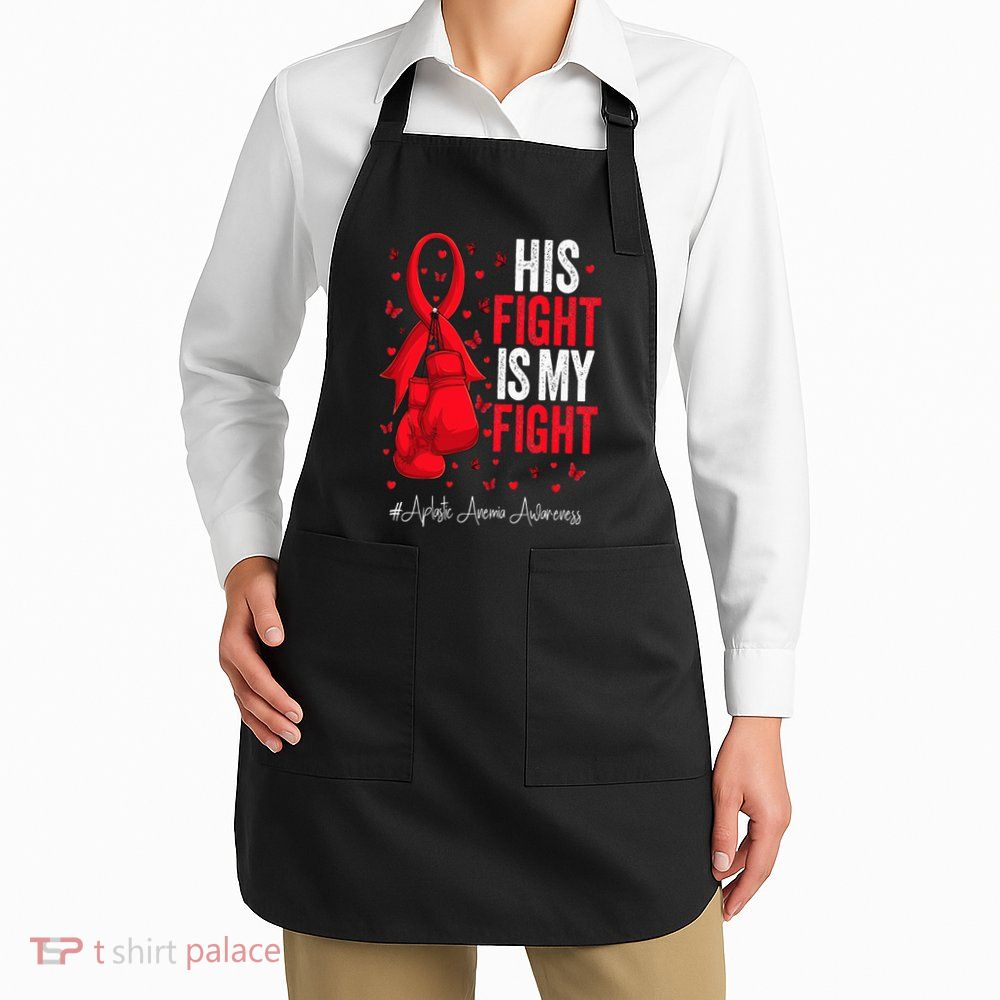 Red Ribbon Survivor Fighter Aplastic Anemia Awareness Apron