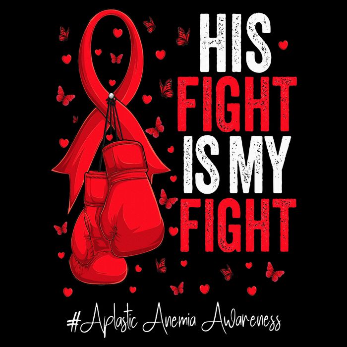 Red Ribbon Survivor Fighter Aplastic Anemia Awareness T-Shirt