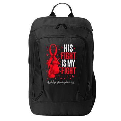 Red Ribbon Survivor Fighter Aplastic Anemia Awareness City Backpack