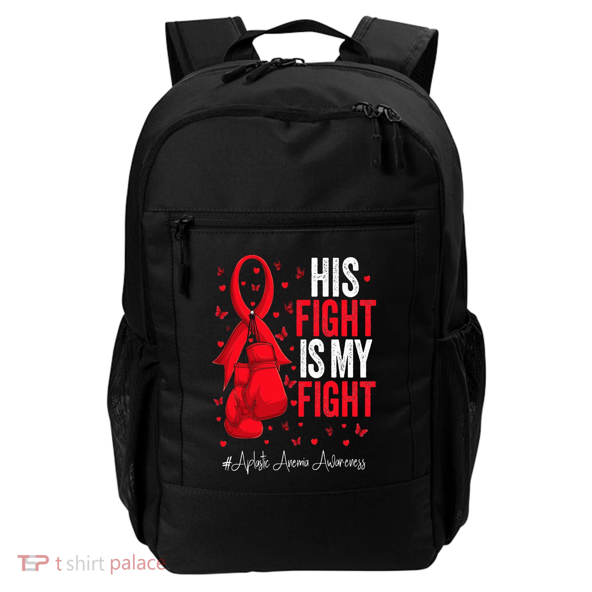 Red Ribbon Survivor Fighter Aplastic Anemia Awareness Backpack