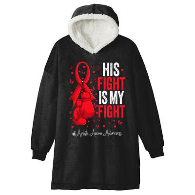 Red Ribbon Survivor Fighter Aplastic Anemia Awareness Hooded Wearable Blanket