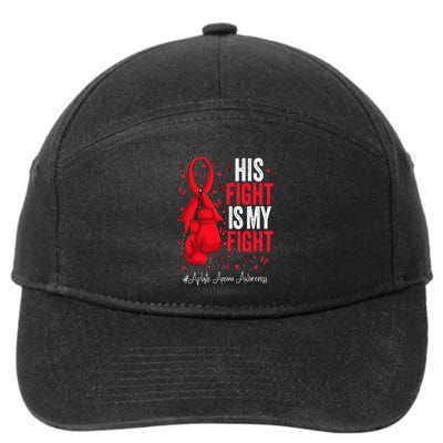Red Ribbon Survivor Fighter Aplastic Anemia Awareness 7-Panel Snapback Hat
