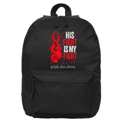 Red Ribbon Survivor Fighter Aplastic Anemia Awareness 16 in Basic Backpack