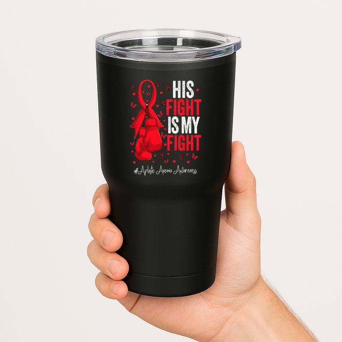 Red Ribbon Survivor Fighter Aplastic Anemia Awareness Tumbler
