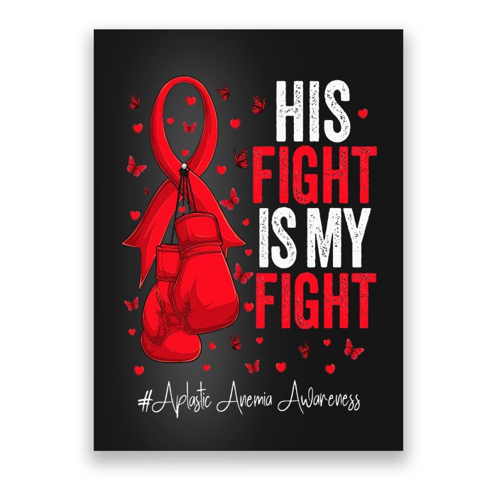 Red Ribbon Survivor Fighter Aplastic Anemia Awareness Poster