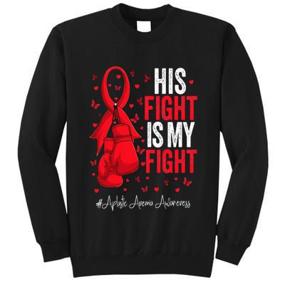 Red Ribbon Survivor Fighter Aplastic Anemia Awareness Tall Sweatshirt
