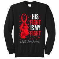 Red Ribbon Survivor Fighter Aplastic Anemia Awareness Tall Sweatshirt