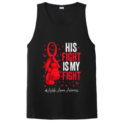 Red Ribbon Survivor Fighter Aplastic Anemia Awareness PosiCharge Competitor Tank