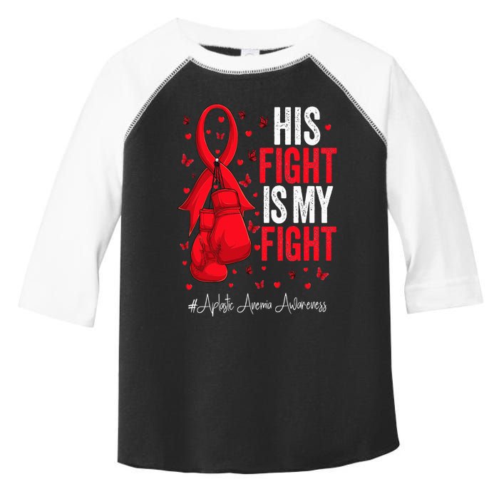 Red Ribbon Survivor Fighter Aplastic Anemia Awareness Toddler Fine Jersey T-Shirt