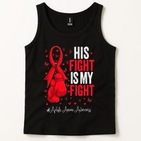 Red Ribbon Survivor Fighter Aplastic Anemia Awareness Tank Top