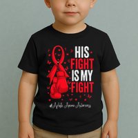Red Ribbon Survivor Fighter Aplastic Anemia Awareness Toddler T-Shirt