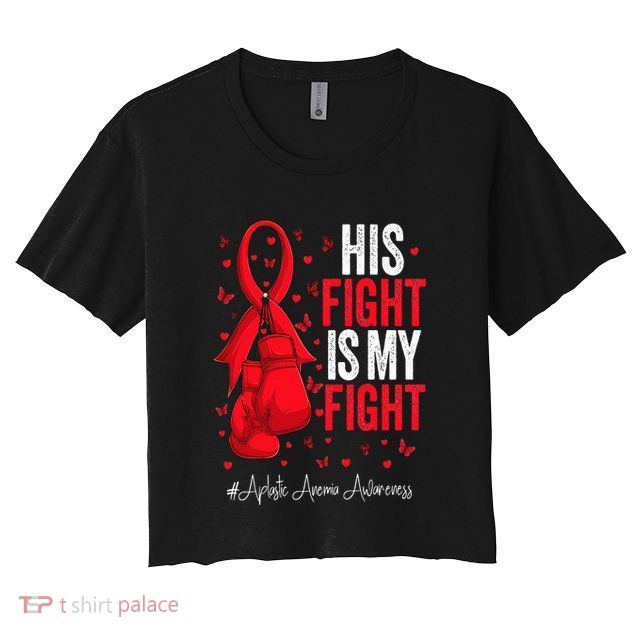 Red Ribbon Survivor Fighter Aplastic Anemia Awareness Crop Top
