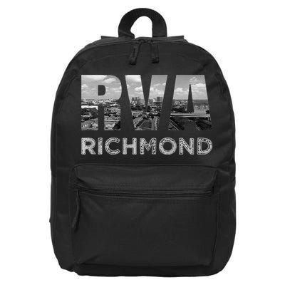 RVA Richmond Skyline Commonwealth Virginia Local Souvenir 16 in Basic Backpack