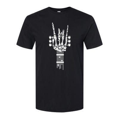 Rock & Roll Skeleton Guitar Music Lover Gift Softstyle® CVC T-Shirt