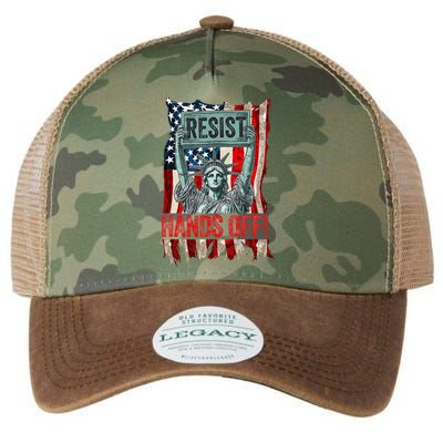 Resist Resistance Statue Of Liberty Hands Off Protest Retro Legacy Tie Dye Trucker Hat
