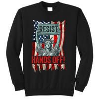 Resist Resistance Statue Of Liberty Hands Off Protest Retro Sweatshirt