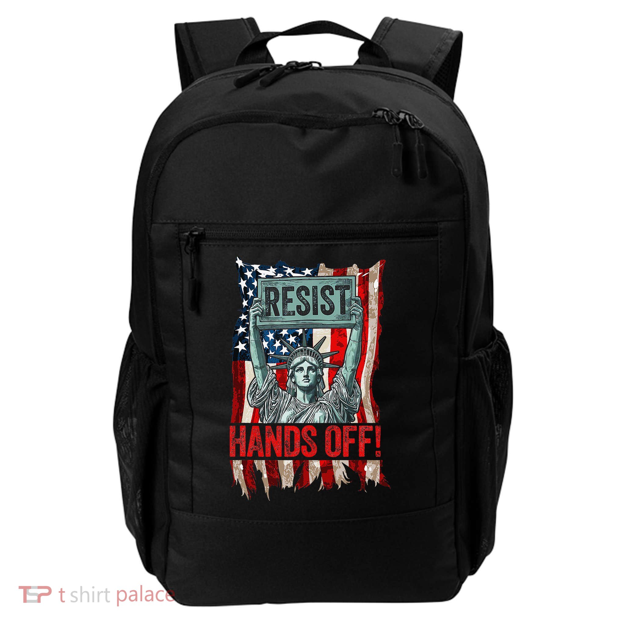Resist Resistance Statue Of Liberty Hands Off Protest Retro Backpack