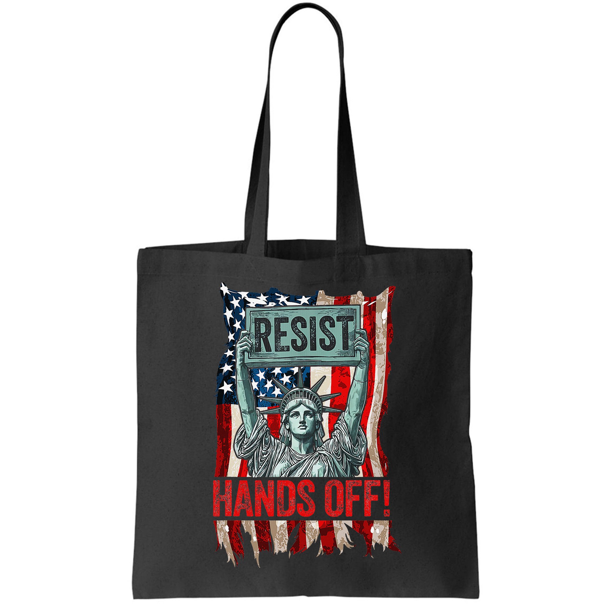 Resist Resistance Statue Of Liberty Hands Off Protest Retro Bag
