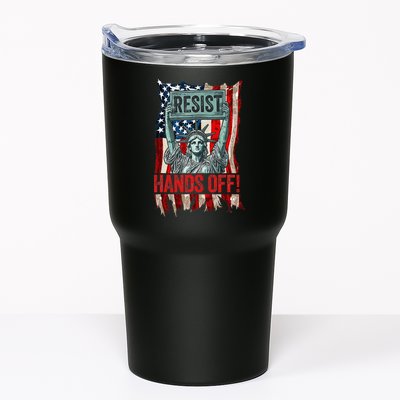 Resist Resistance Statue Of Liberty Hands Off Protest Retro Tumbler