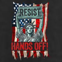 Resist Resistance Statue Of Liberty Hands Off Protest Retro Golf Towel