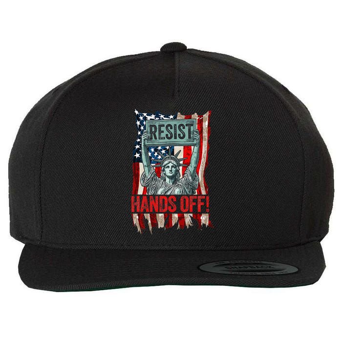 Resist Resistance Statue Of Liberty Hands Off Protest Retro Wool Snapback Cap