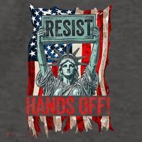 Resist Resistance Statue Of Liberty Hands Off Protest Retro Vector Backpack