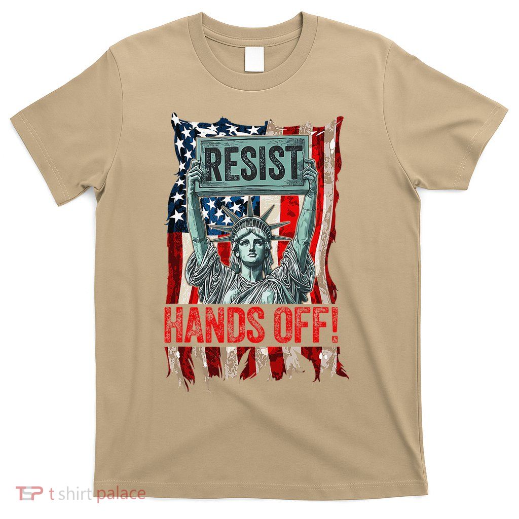 Resist Resistance Statue Of Liberty Hands Off Protest Retro T-Shirt