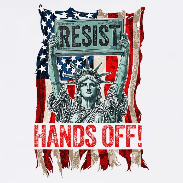 Resist Resistance Statue Of Liberty Hands Off Protest Retro Garment-Dyed Sweatshirt