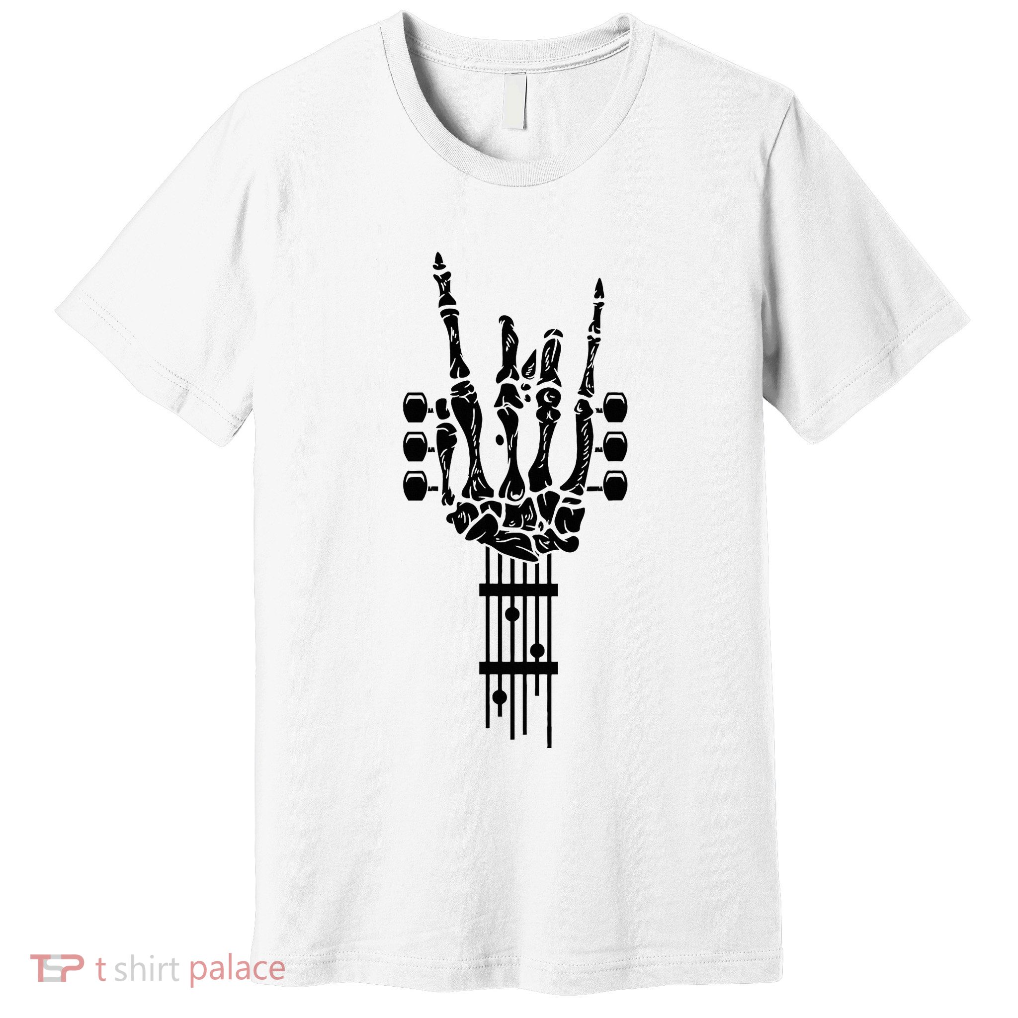 Rock & Roll Skeleton Design Guitar Music Lover Gift Premium T-Shirt