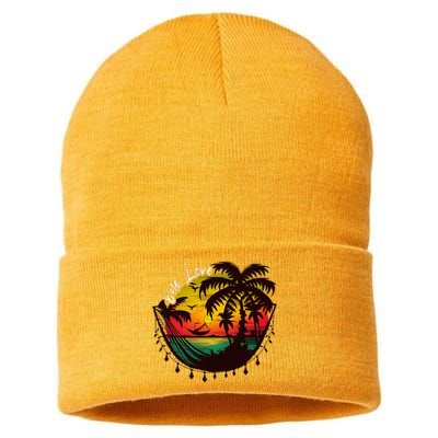 Rasta Reggae Sunset One Love Rastafari Jamaican Sustainable Knit Beanie