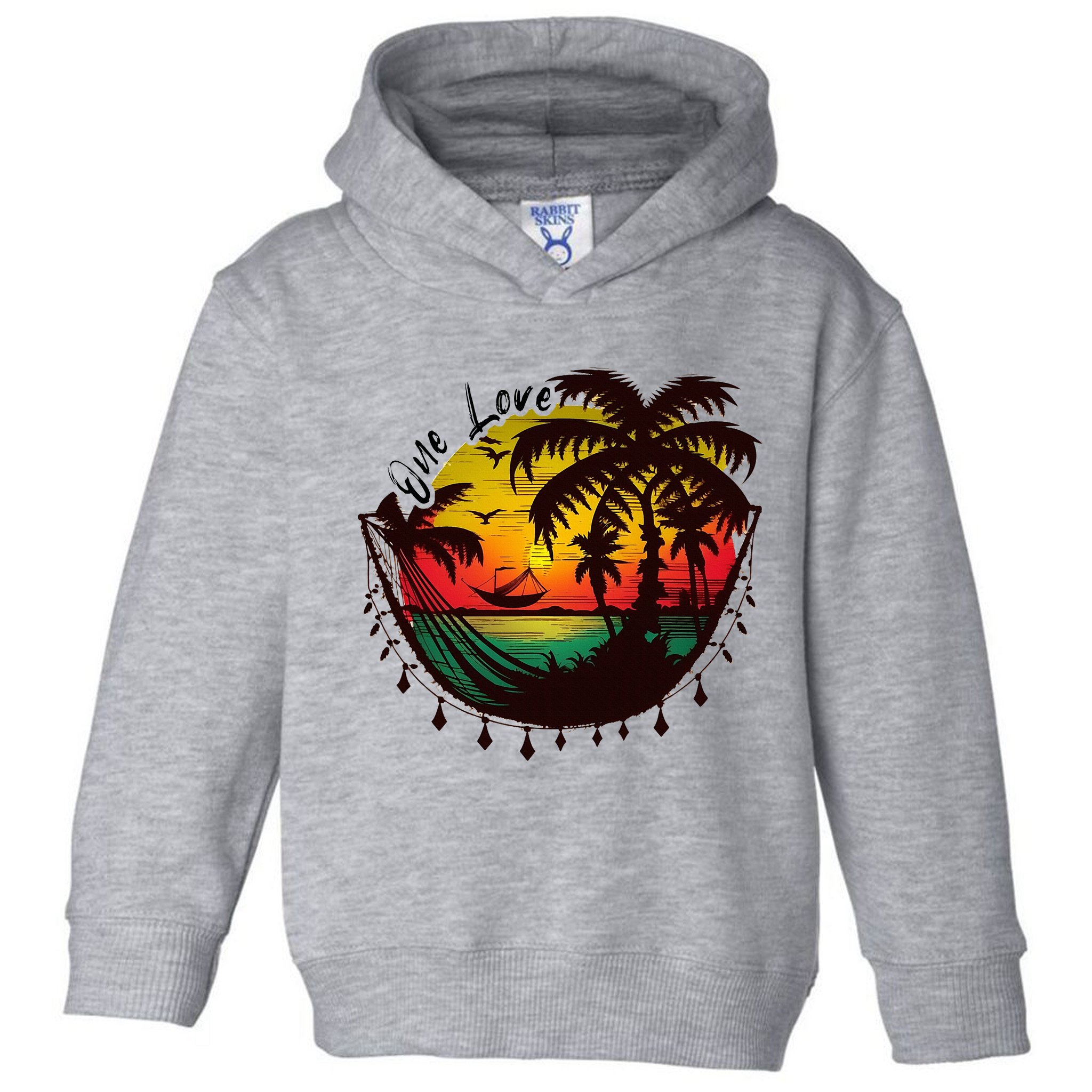Rasta Reggae Sunset One Love Rastafari Jamaican Toddler Hoodie