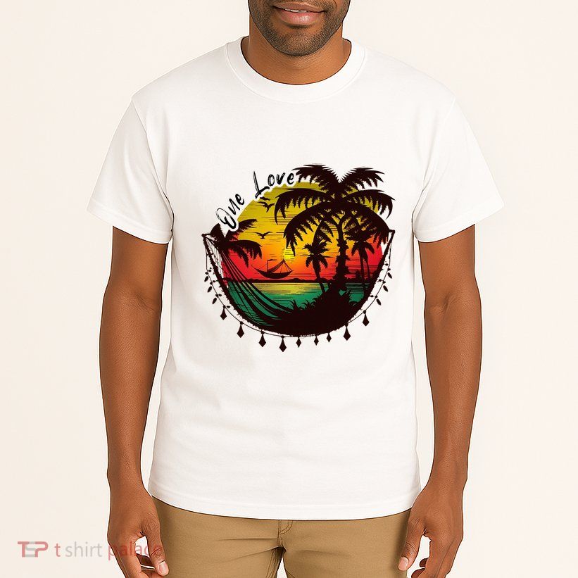 Rasta Reggae Sunset One Love Rastafari Jamaican Tall T-Shirt