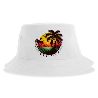 Rasta Reggae Sunset One Love Rastafari Jamaican Sustainable Bucket Hat